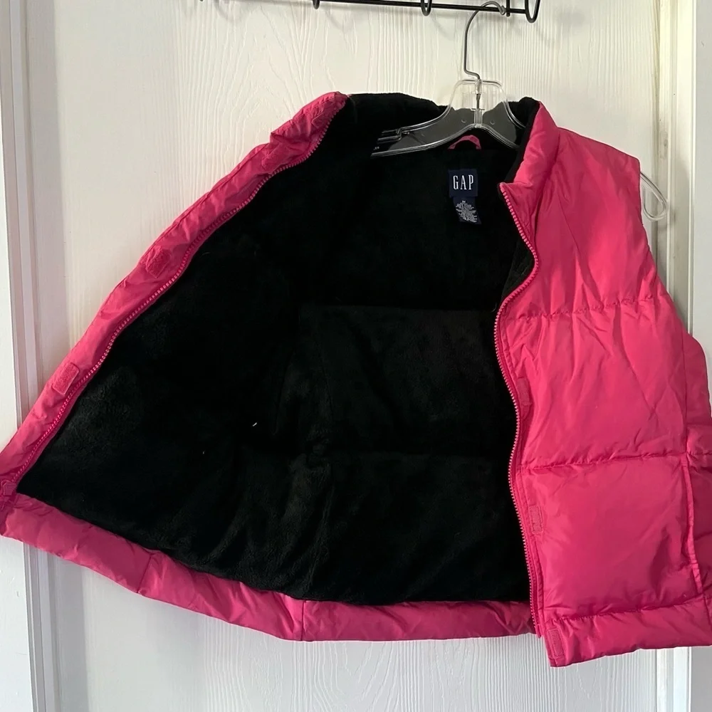 GAP Fuchsia Down Freather Puffer Vest